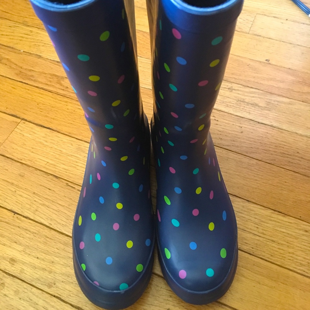 Cat & Jack polka dot rain boots